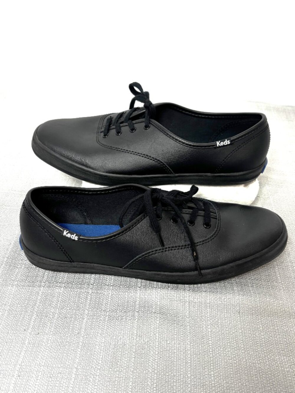 Keds Champion Originals Sneakers Black Leather WH45780  - US 9.5 - Picture 12 of 13